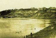Вид на село со стороны реки Кувы. 1914 г.