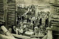 Освящение строительства мельницы на реке Куве. 1896 г.